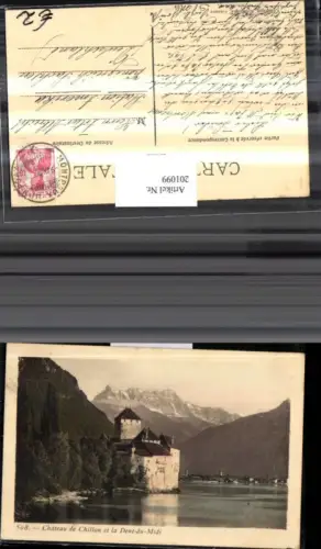 201099,Chateau de Chillon et la Dent-du-Midi Schloss Kt Waadt