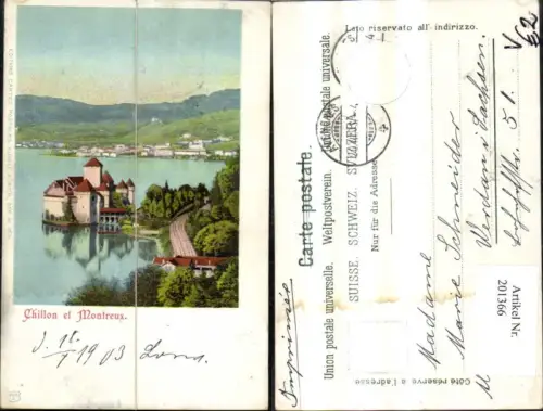 201366,Chillon et Montreux pub Künzli 3879 Kt Waadt