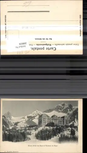 208028,Grand Hotel de Caux et Rochers de Naye Winteransicht Kt Waadt