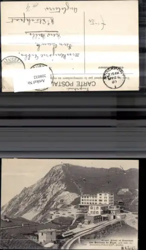 208032,Grand Hotel et Sommet des Rochers de Naye Bergstation Bergbahn Montreux Kt Waadt