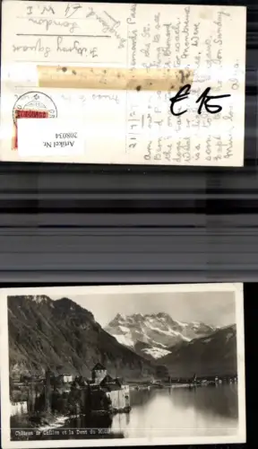 208034,Foto Ak Veytaux Chateau de Chillon et al Dent du Midi Kt Waadt