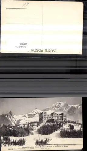 208038,Grand Hotel de Caux et Rochers de Naye Winteransicht Kt Waadt
