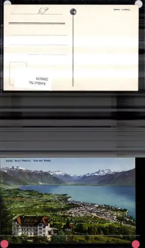 208039,Mont Pelerin Vue sur Vevey Genfersee Kt Waadt
