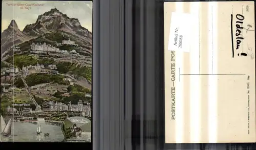 208088,Territet Glion Caux Rochers de Naye Lagekarte Lac Leman Genfersee Kt Waadt