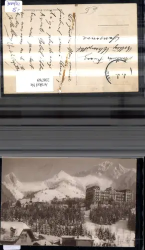 208769,Caux en Hiver Le Grand Hotel Les Rochers de Naye et la Dent de Jaman Winteransicht Kt Waadt