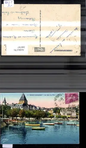 208787,Ouchy Lausanne Un Coin du Port Hafen Boote Kt Waadt