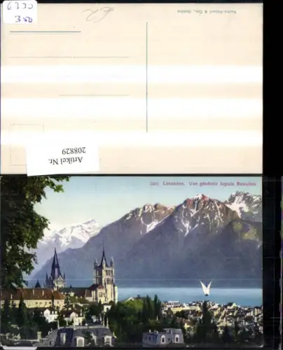 208829,Lausanne Vue generale depuis Beaulieu Kt Waadt