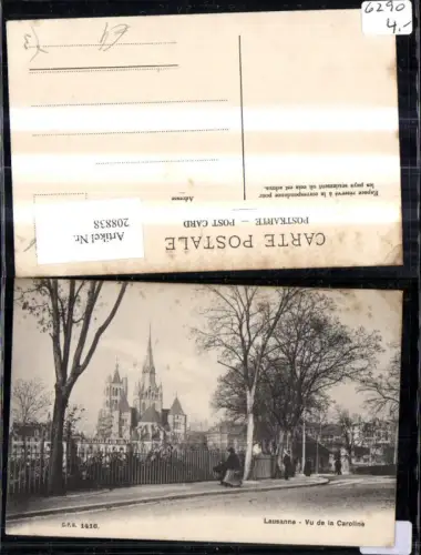 208838,Lausanne Vu de la Caroline Strassenansicht m. Personen Kt Waadt