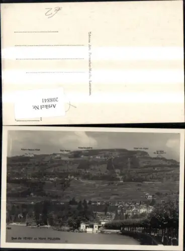 208841,Quai de Vevey et Mont Pelerin Gipfelansicht Kt Waadt