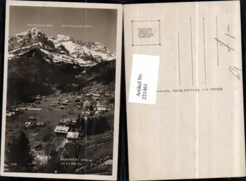 221461,Champery et les HotelsDent de Bonaveau Blanches Kt Waadt