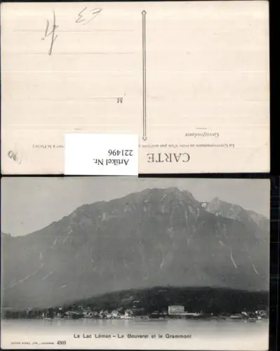 221496,Le Lac Leman Le Bouveret et le Grammont Kt Waadt