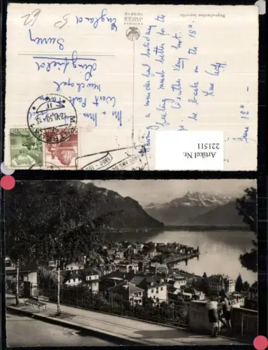 221511,Montreux Teilansicht et les Dents du Midi Kt Waadt