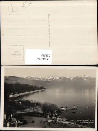221515,Ouchy Lausanne le Quais et les Alpes Vaudoises Kt Waadt