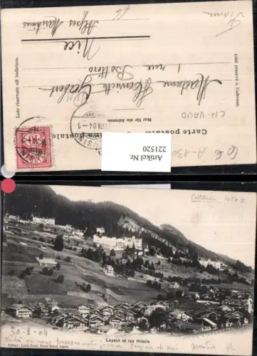 221520,Leysin Teilansicht et les Hotels Kt Waadt