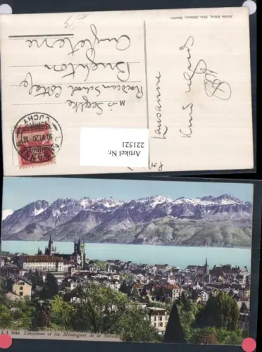 221521,Lausanne Totale et les Montagnes de la Savoie Kt Waadt