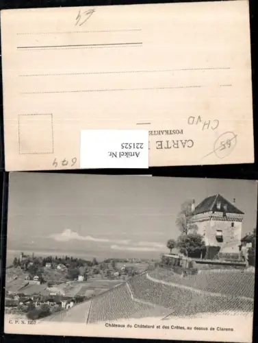 221525,Chateaux du Chatelard et es Cretes au dessu de Clarens Kt Waadt