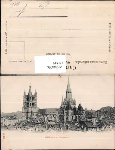 221544,Cathedrale de Lausanne Kirche Kt Waadt