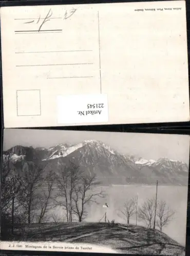 221545,Montagnes de la Savoie prises de Territet Partie Kt Waadt