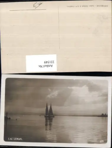 221549,Lac Leman Partie Segelboote Kt Waadt