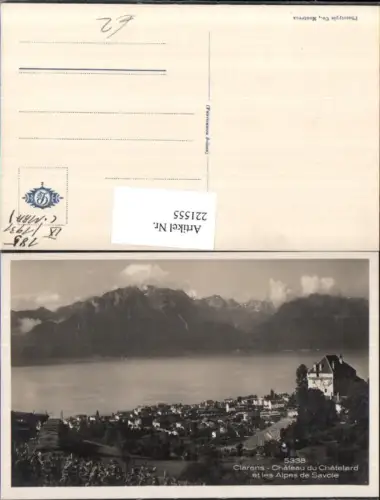 221555,Clarens Chateau du Chatelard et les Alpes de Savoie Kt Waadt