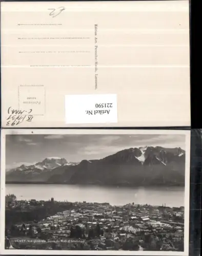 221590,Vevey Totale Dents du Midi et Grammont Kt Waadt