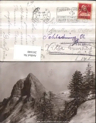 241440,La Dent de Jaman en Hiver b. Montreux Bergkulisse Kt Waadt