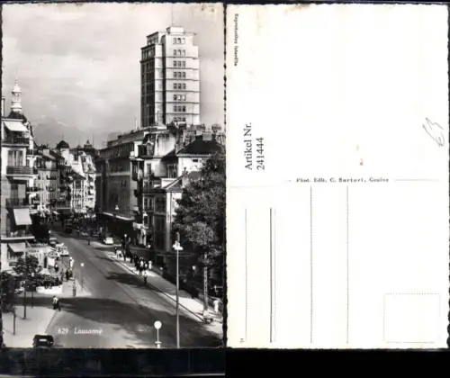 241444,Lausanne Ansicht Hochhaus Straßenansicht Kt Waadt