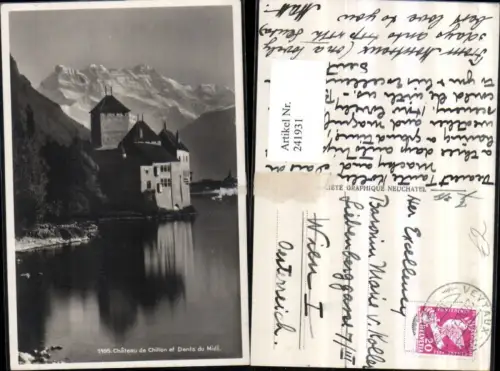 241931,Chateau de Chillon et Dents du Midi Schloss Kt Waadt
