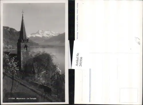 241936,Montreux Le Temple Kirchenturm Kt Waadt