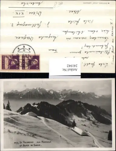 241942,La Pacoresse sur Montreux et Alpes de Savoie Winterbild Kt Waadt