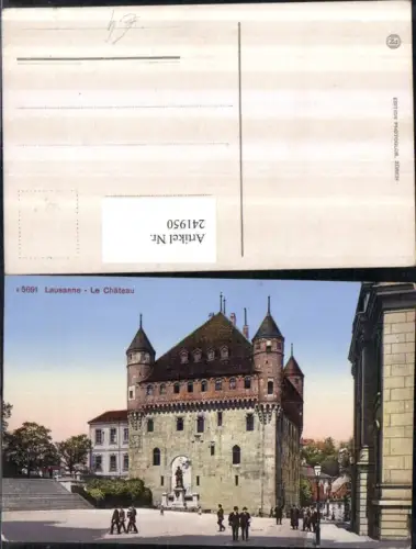 241950,Lausanne Le Chateau Schloss m. Denkmal Kt Waadt
