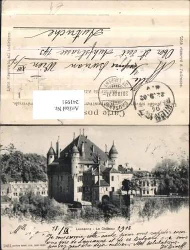 241951,Lausanne Le Chateau Schloss Kt Waadt