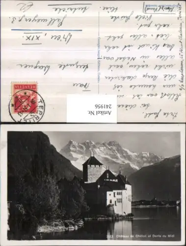 241956,Chateau de Chillon et Dents du Midi Schloss Kt Waadt
