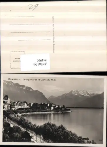241960,Montreux Teilansicht Les quais et la Dent du Midi Kt Waadt