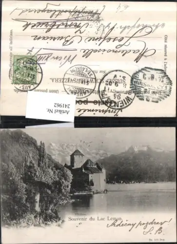241962,Souvenir du Lac Leman Chillon Schloss Kt Waadt