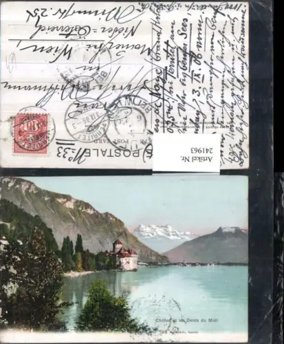241963,Chillon et les Dents du Midi Schloss Kt Waadt