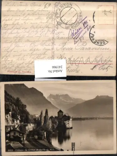 241966,Chateau de Chillon et Dents du Midi Schloss Kt Waadt
