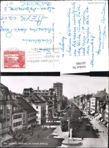241980,La Chaux-de-Fonds rue Leopold Robert Straßenansicht Kt Waadt