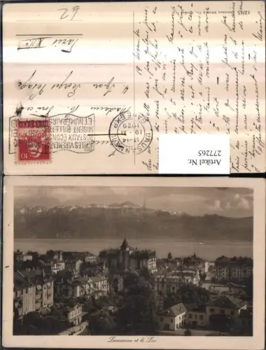 277265,Lausanne Teilansicht et le Lac Bergkulisse Kt Waadt