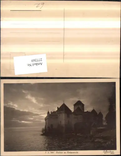 277269,Chillon au Crepuscule Schloss b. Montreux Kt Waadt