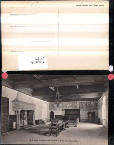 277272,Chateau de Chillon Salle des Chevaliers Schloss Saal Innenansicht b. Montreux Kt Waadt