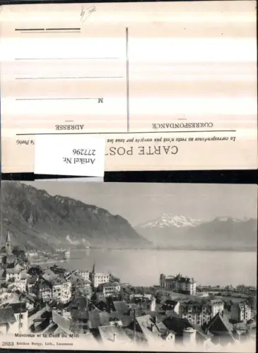277296,Montreux Totale et la Dent du Midi Bergkulisse Kt Waadt