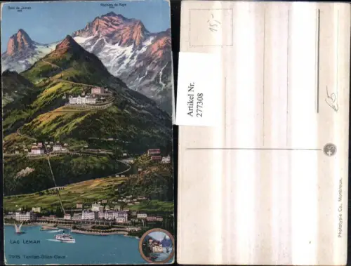 277308,Terrietet Glion Caux Totale Bergkulisse Kt Waadt