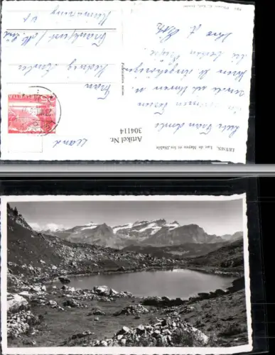 304114,Leysin Lac de Mayen et les Diablerets See Bergkulisse Kt Waadt