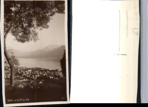 309797,Vevey Totale et les Dents du Midi Bergkulisse Kt Waadt
