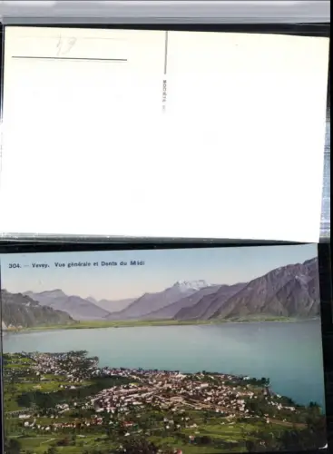 309807,Vevey Totale et Dents du Midi Bergkulisse Kt Waadt