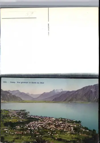 309815,Vevey Totale et Dents du Midi Bergkulisse Kt Waadt