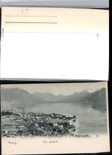 309819,Vevey Totale Bergkulisse Kt Waadt