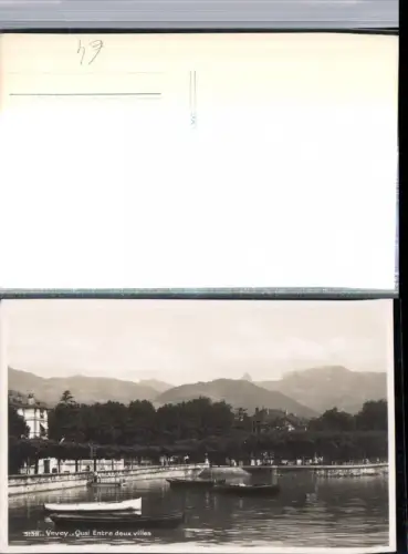 309825,Vevey Quai Entre deux villes Boote Kt Waadt