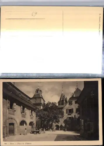 309830,Nyon Place du Chateau Schloss Hof Brunnen Kt Waadt